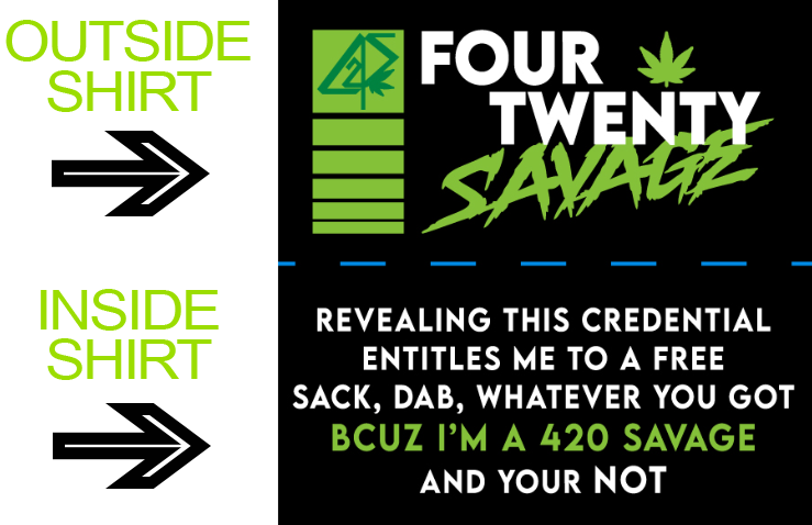 Four-Twenty Savage Script Tee (SW) - Los Angeles - White